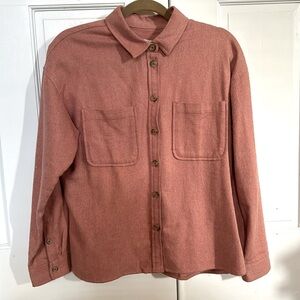Lightly worn, Madewell flannel. Blush pink.
